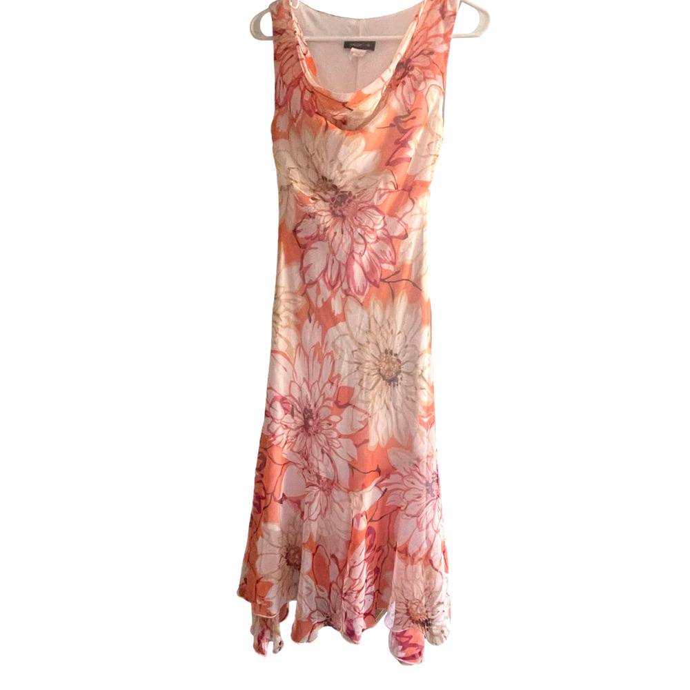 Teeze Me Orange and Pink Floral Dress Size 3